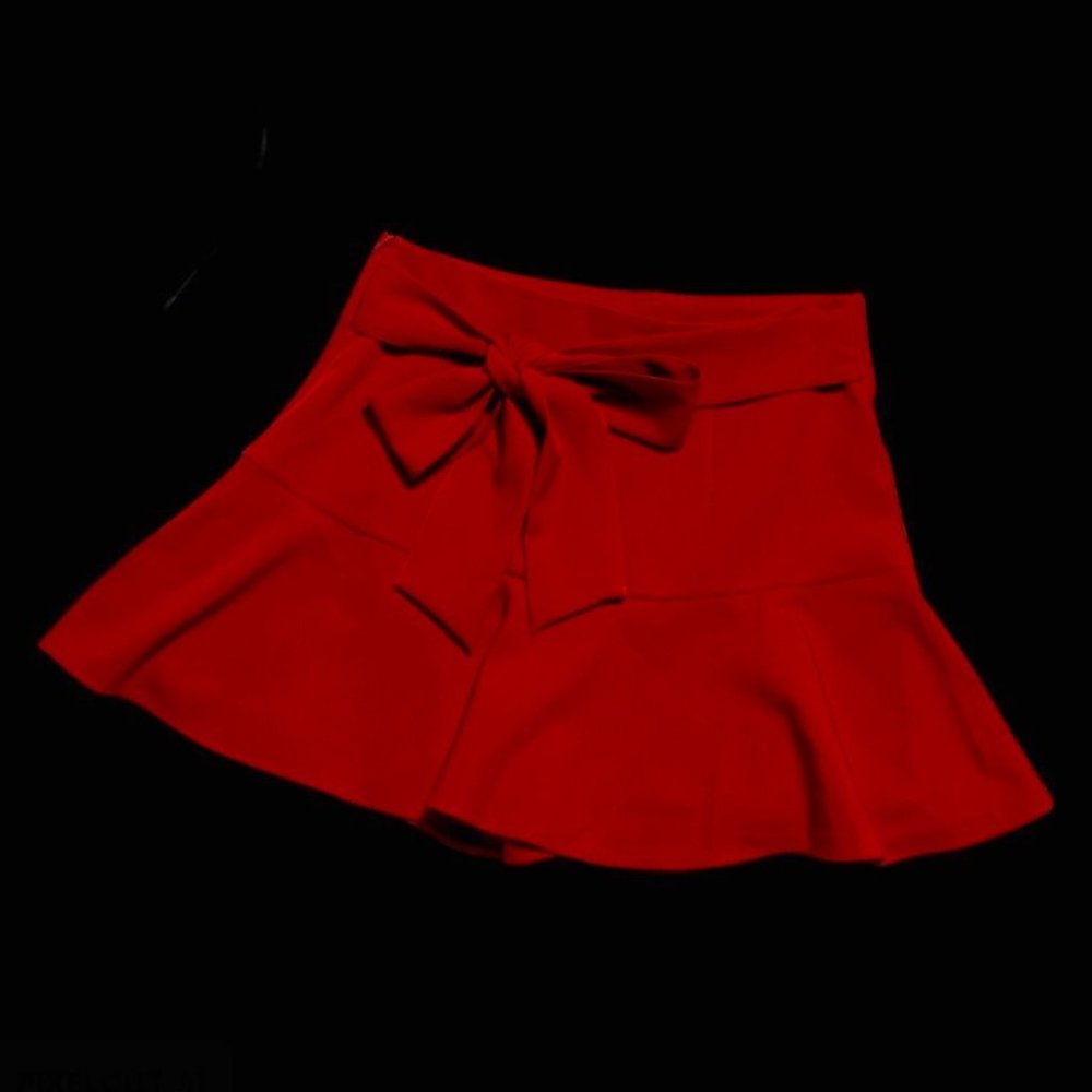 Zara Red Tie Mini Skort